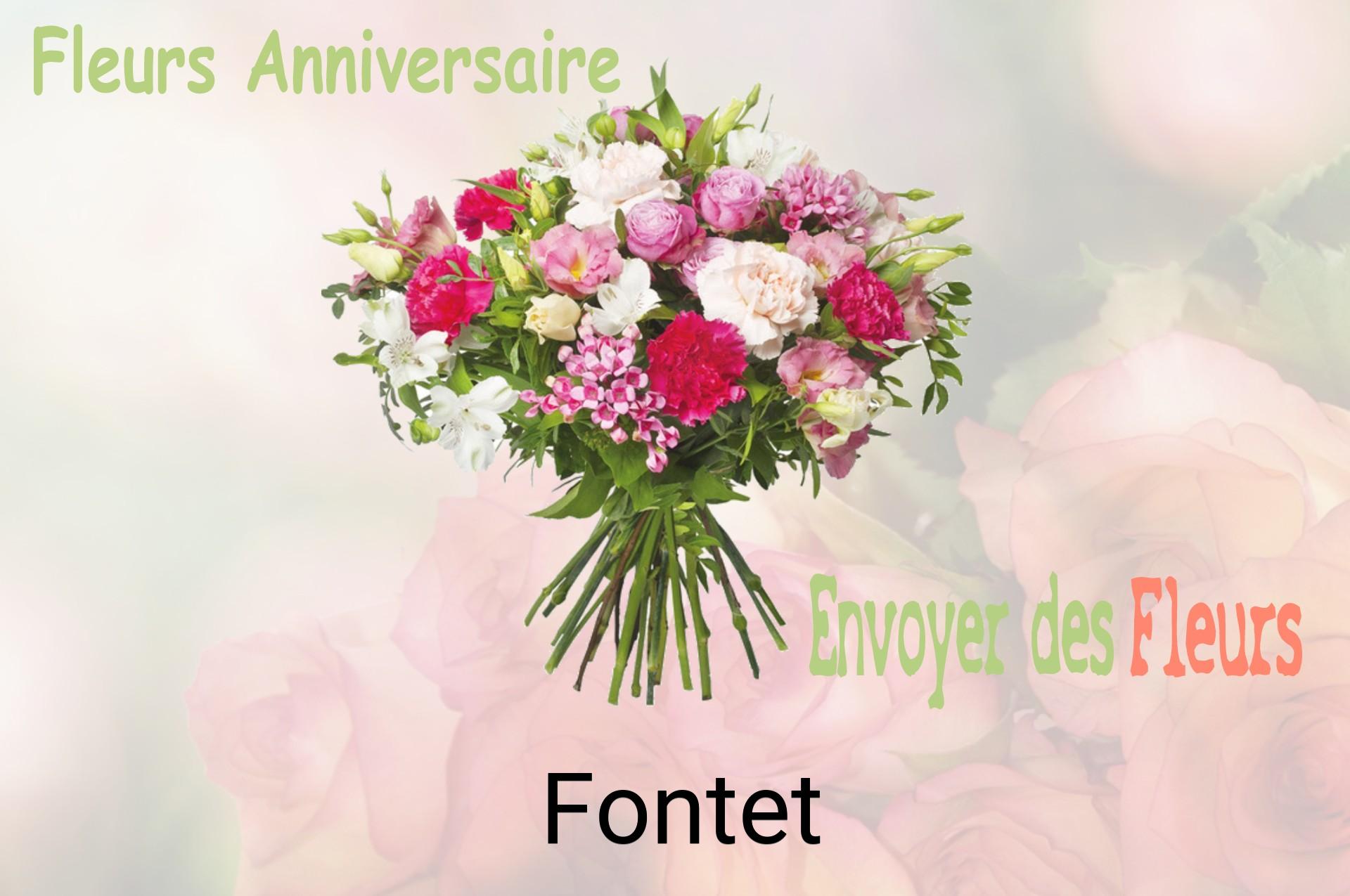 Bouquet de fleurs d’anniversaire livré à Fontet