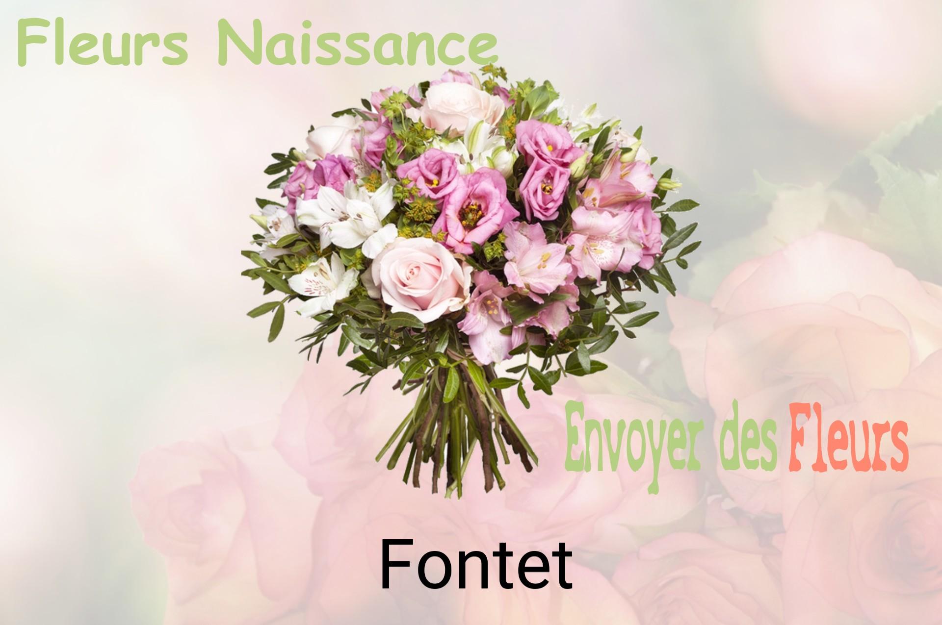 Bouquet de fleurs de naissance livré à Fontet